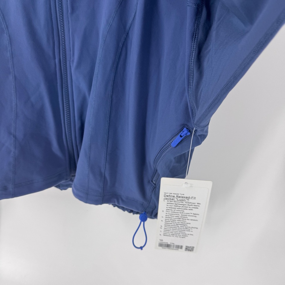 Lululemon Define Relaxed-Fit Jacket Luon Pitch Blue LW3HD3S Size 10 NEW - Picture 10 of 12